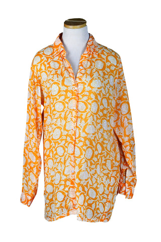 Holi Collection Orange Over-Sized KikiSol Boyfriend Shirt