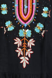 Black Butterfly Embroidered and Beaded Tunic
