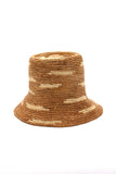 Shebobo Taylor 3" Brim Crochet Bucket Straw Hats with Zebra Stripe