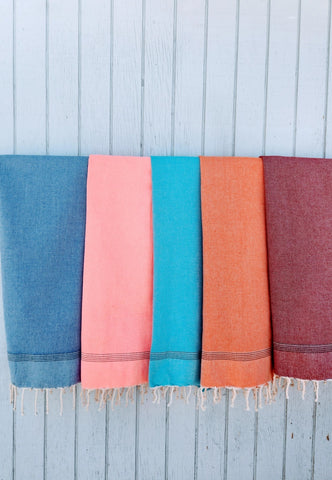 Wonderfouta Turkish Beach Towel / Sarong / Shawl - Thin Stripe