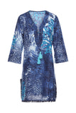 Royal Blue Coral Fringe KikiSol Dress w/ Tassels & Beading