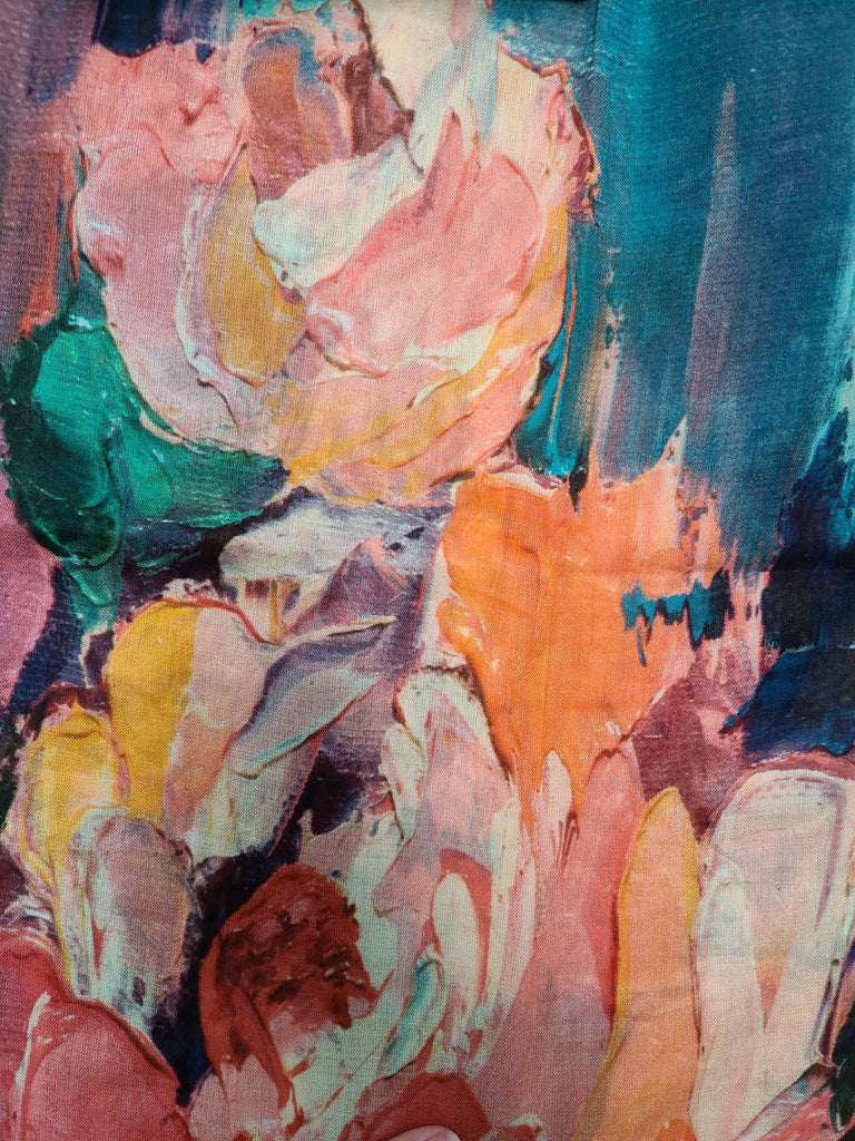 Salmon Abstract Modal Kaftan