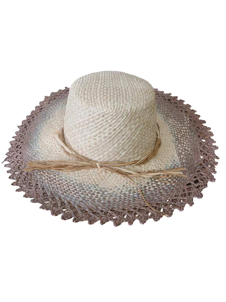 Shebobo Ombre 5" Brim Crochet Straw Sun Hats