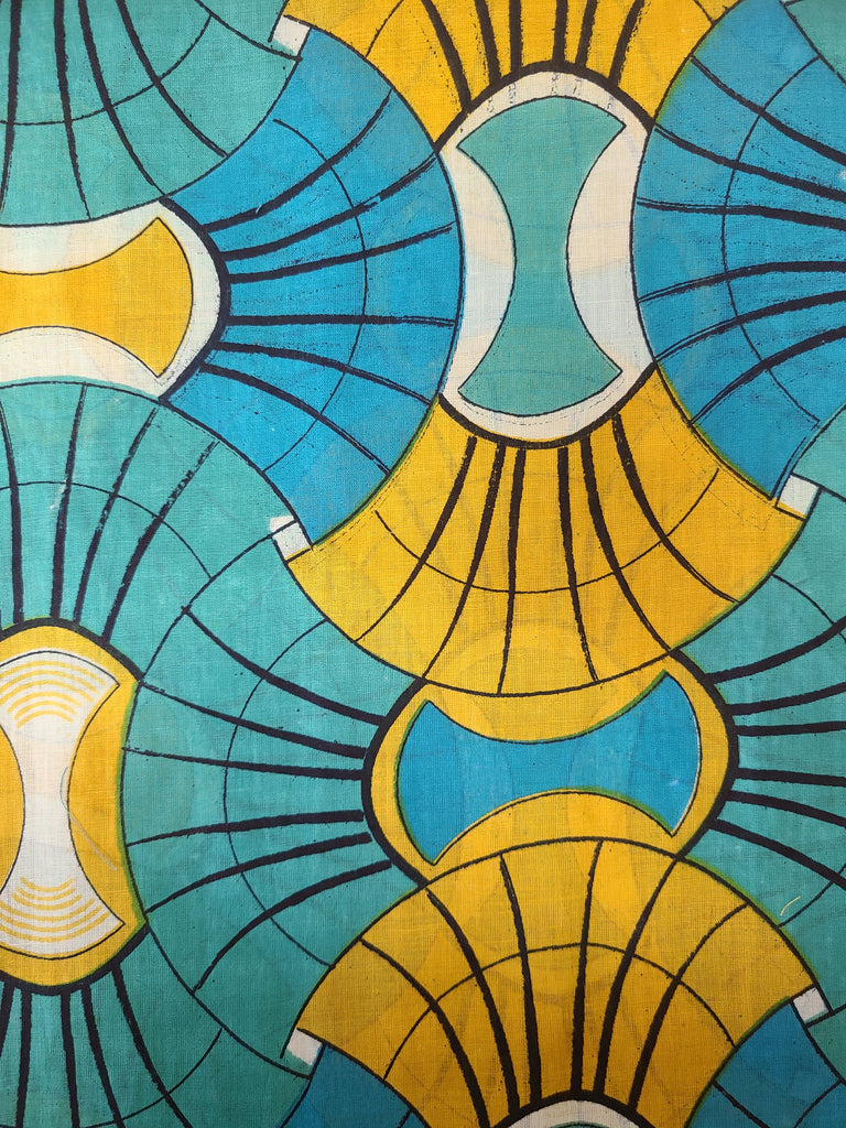 Teal & Yellow Geo Kaftan