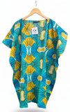 Teal & Yellow Geo Kaftan