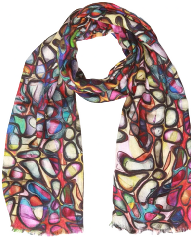 Stained Glass Wool Matte Scarf