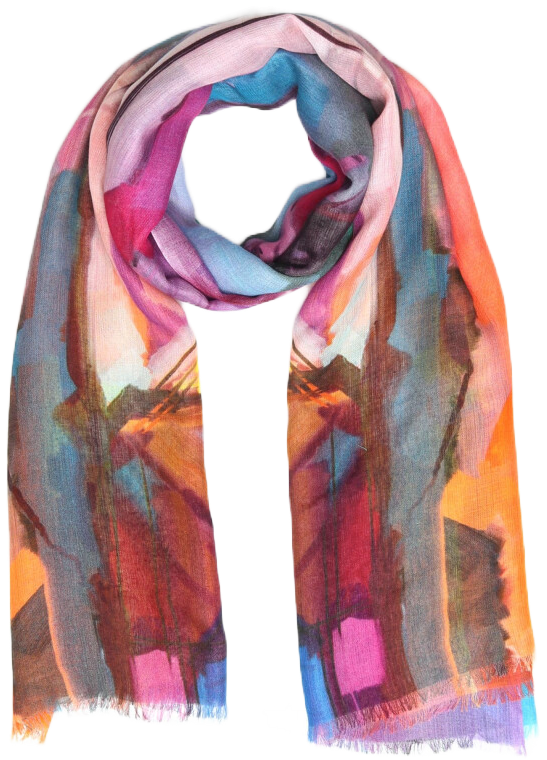 Purple Sunset Cotton Modal Scarf