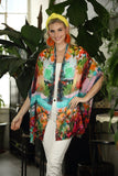 Abstract Aqua Cotton Modal Scarf