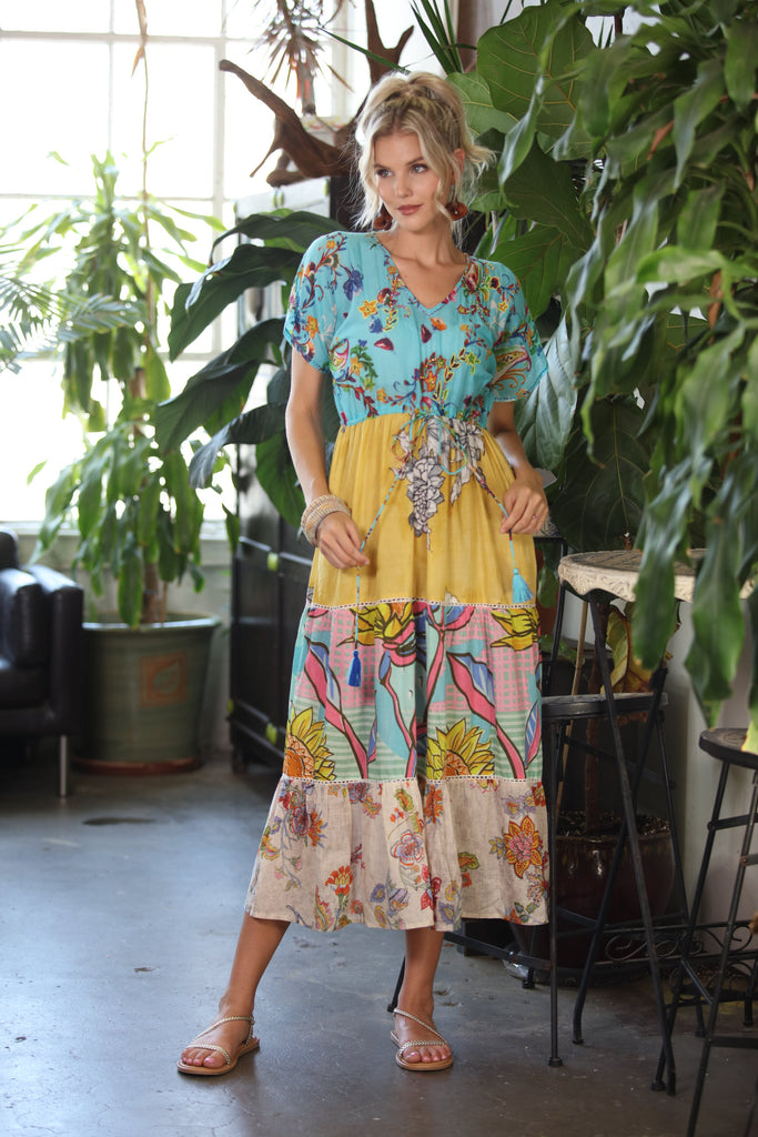 Artisan Boheme Maxi Tier KikiSol Dress w/Embroidery & Beading Artisan Boheme Maxi Tier KikiSol Dress w/Embroidery & Beading