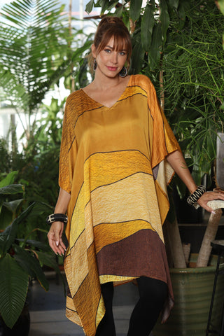 Gold & Black Geo Modal Kaftan