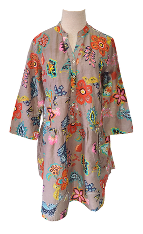 Artisan Gray Celeste Beaded Tunic w/ Pockets