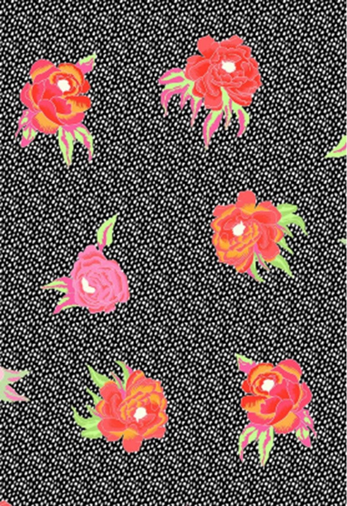 Black Dots Floral Tunic