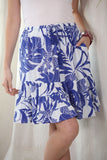 Blue Corfu Rayon KikiSol Skirt w/ Pockets