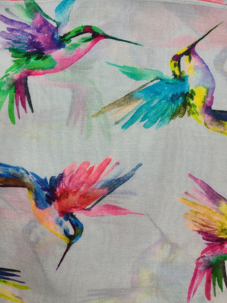 Blue Hummingbirds Cotton Modal Scarf