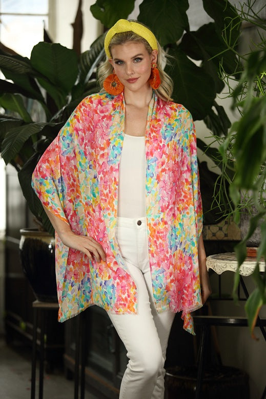 Bright Color Spots Cotton Modal Scarf