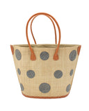 Shebobo Capri Polka Dot Straw Tote Bag