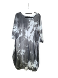 OS Cotton/Linen Long Sleeve Short Tie Dye Top/Dress