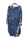 OS Cotton/Linen Long Sleeve Short Tie Dye Top/Dress