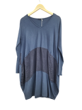 OS Cotton/Linen Long Sleeve Short Tie Dye Top/Dress