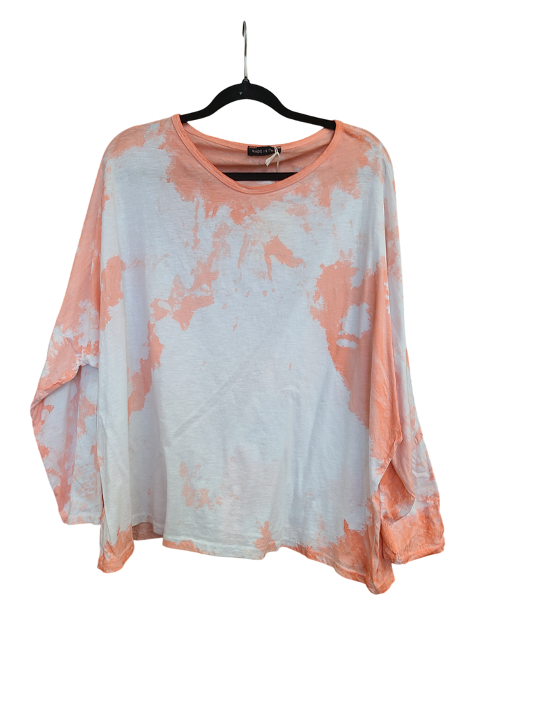 OS Long Sleeve Tie Dye Knit Tee