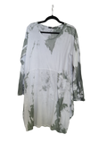 OS Cotton/Linen Long Sleeve Short Tie Dye Top/Dress