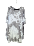 OS Cotton/Linen Long Sleeve Short Tie Dye Top/Dress