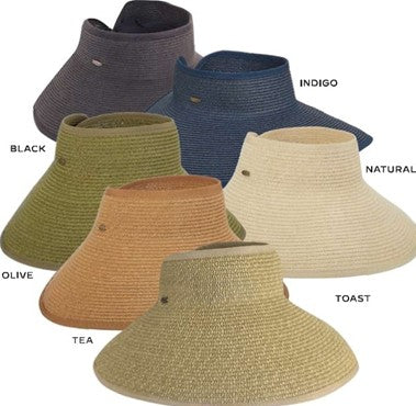 DM Scala Dario Women's Roll-up Visor with Bound 5” Peak