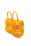 Shebobo Gemma Crochet Disc Rectangle Straw Basket Handbag