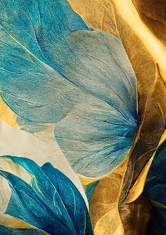 Artisan Gold & Teal Abstract Modal Kaftan