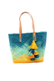 Shebobo Holden Ombre Straw Handbag w/ Tassel Charm Embellishment