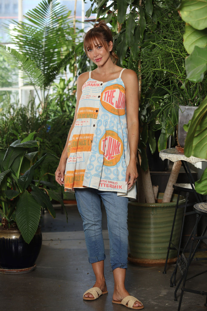 Thai Vintage Ad Junk Short Dress