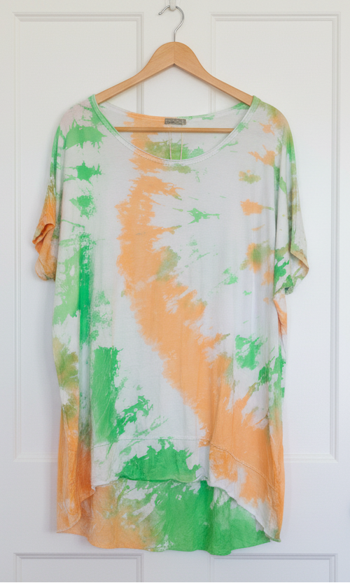 OS Knit Tie Dye Round Neck Tee