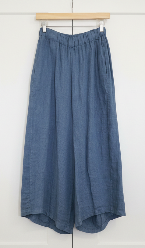 OS Linen Long Flat Front Pant