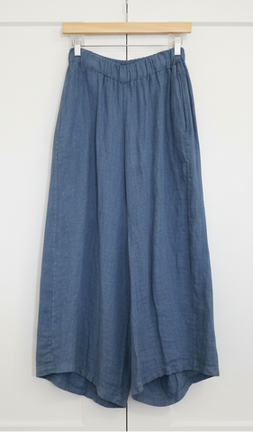 OS Linen Long Flat Front Pant
