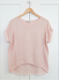 OS Linen V Neck Basic Tee