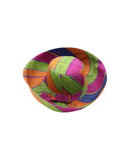 Shebobo Monica 5" Wide Brim Stripe Packable Straw Sun Hats
