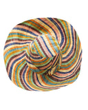 Shebobo Monica 5" Wide Brim Stripe Packable Straw Sun Hats