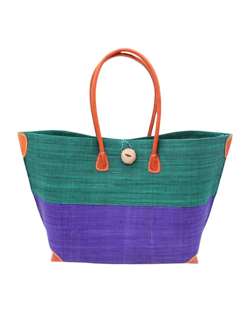 Shebobo Monterey Two Tone Straw Tote Bag