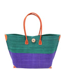 Shebobo Monterey Two Tone Straw Tote Bag
