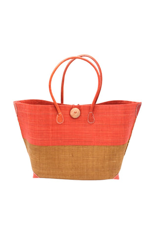 Shebobo Monterey Two Tone Straw Tote Bag