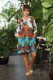 Multi-Colored Fiji 3 Ruffle KikiSol Dress