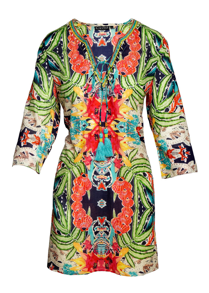 beaded tunic dress ZARA NEW BEADED EMBROIDERED LIMITED EDITION TUNIC DRESS PURPLE M - L. 7521/007