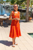 Orange Coral Long Tank Dress