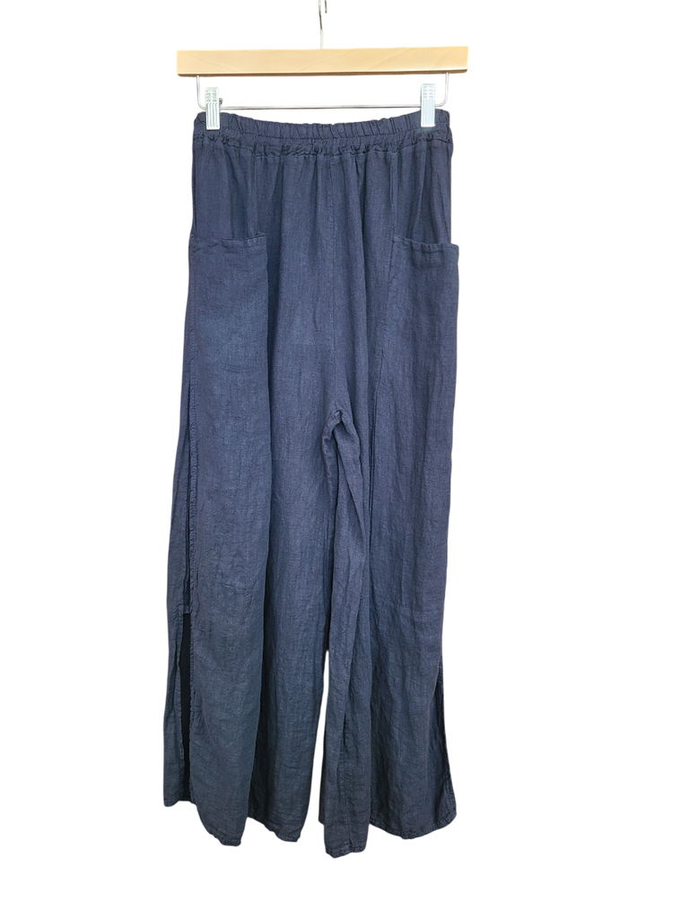 OS Linen Long Ankle Slit Pant