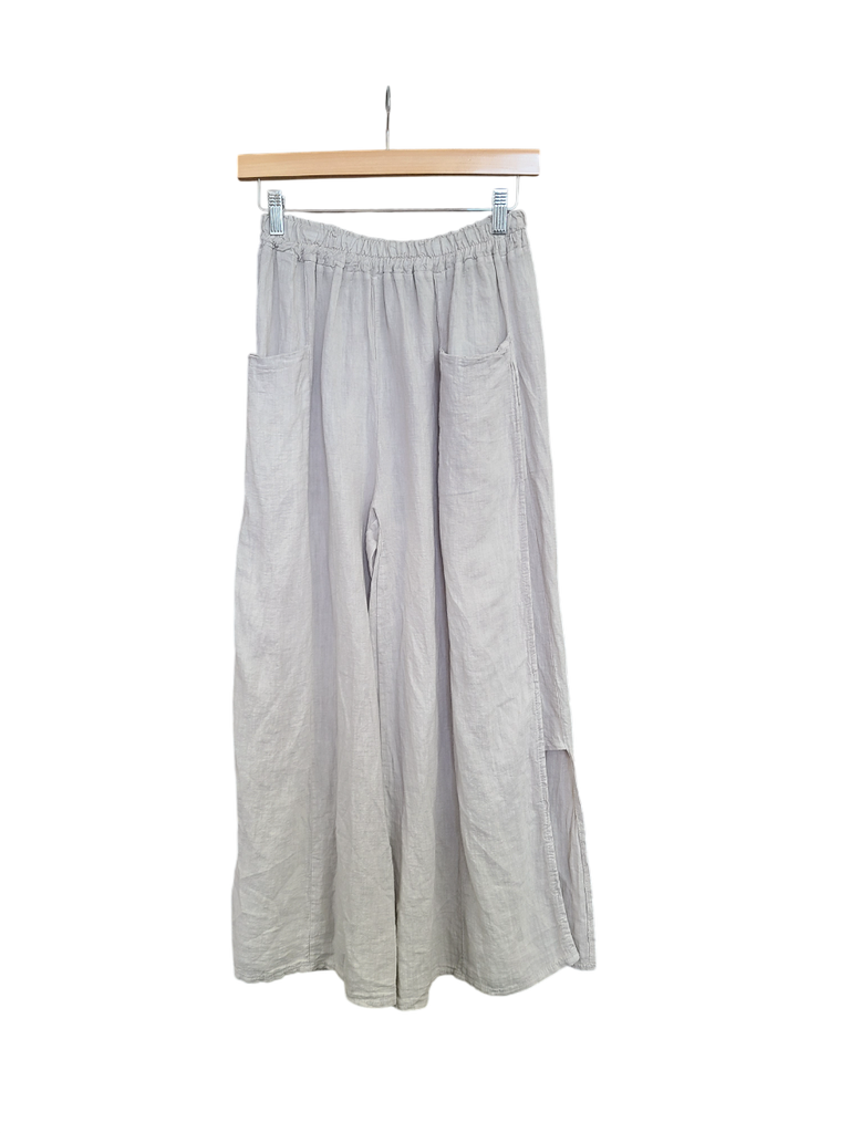 OS Linen Long Ankle Slit Pant