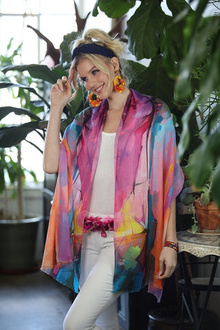 Purple Sunset Cotton Modal Scarf
