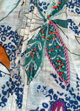 Artisan Aqua Tamarind Beaded Embroidered KikiSol Tunic Top