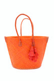 Shebobo Santa Ynez Woven Small Straw Tote Bag with Tassel Charm