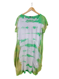 OS Linen & Knit Short Sleeve U Neck Midi Dress w/ Pockets
