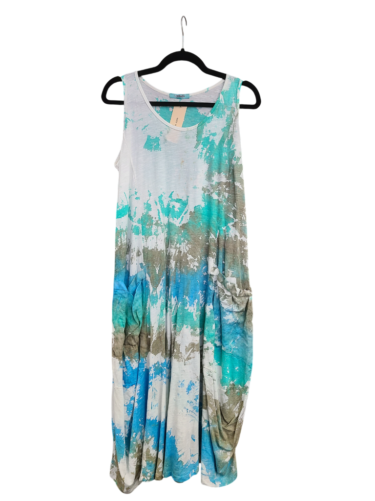 OS Knit & Linen Short Tank Dress